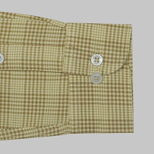Image of GHPC Cottswool Winter Wear Woolen Glen Plaid Checks Full Sleeves Regular Fit Formal Shirt for Men