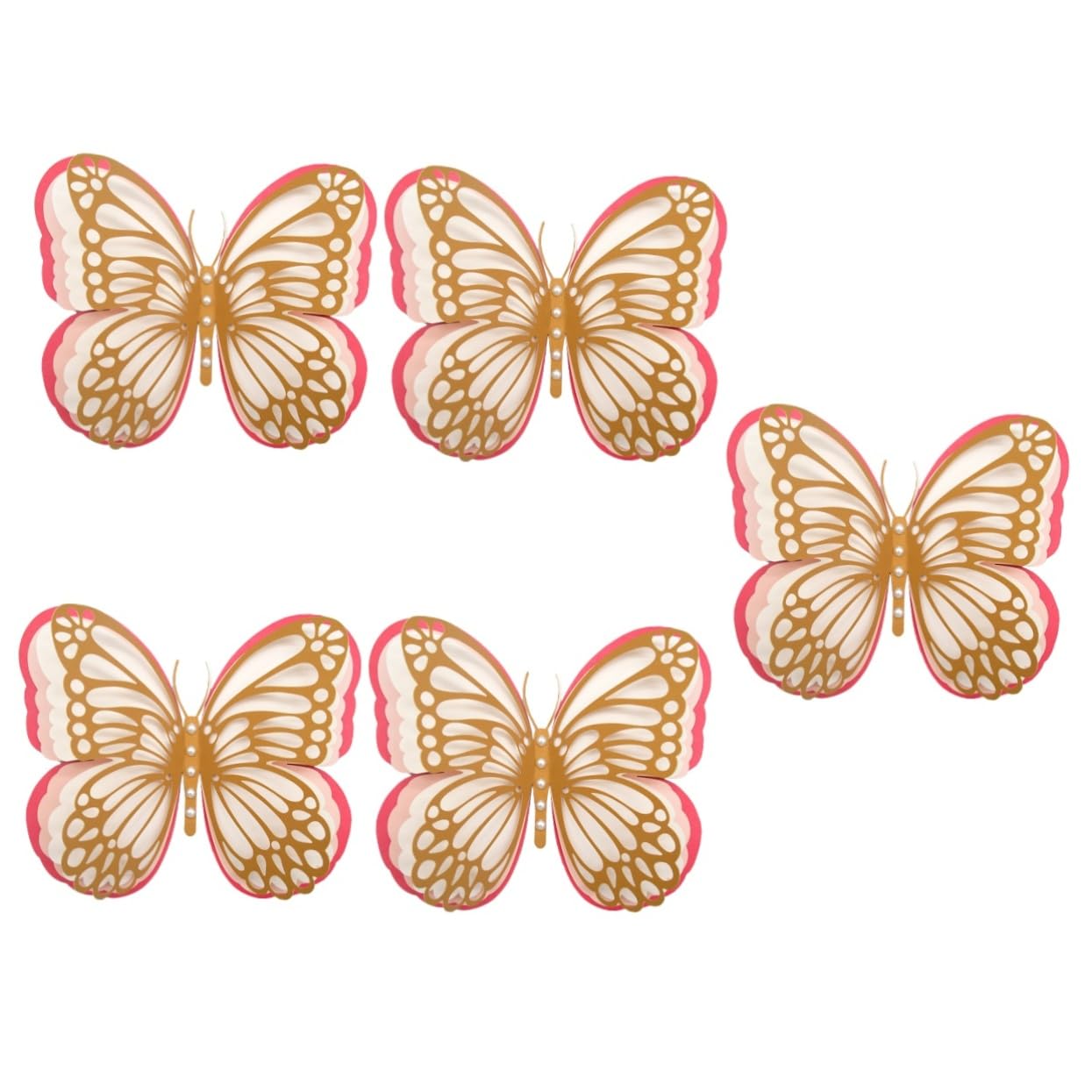 DOITOOL 5 Stücke Schmetterling Aufkleber Decals Selbst-adhesive 3d Schmetterlinge Dekorative Dekorationen Für Home