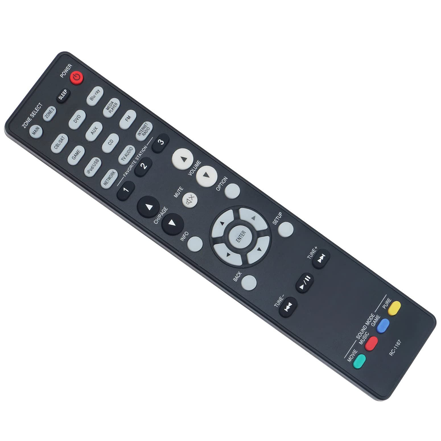 Controle remoto de substituição RC1167 RC-1167 adequado para