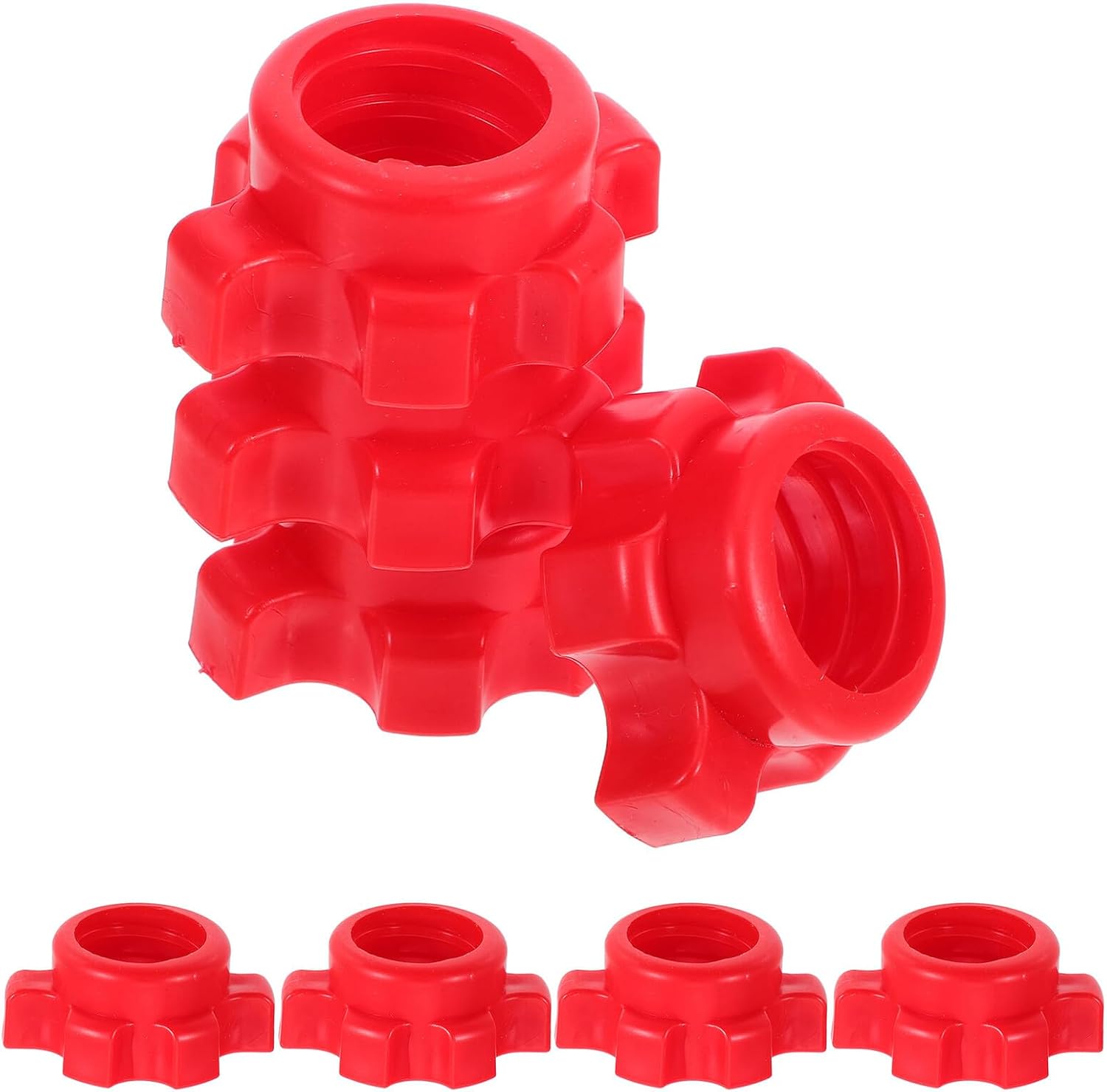 Alasum 8pcs Dumbbell Collars Spinlock Exercise Accessories Plastic Barbell Screw Nuts 25mm Inner Diameter Fitness Weightlifting Gym Attachments for Home Strength Training