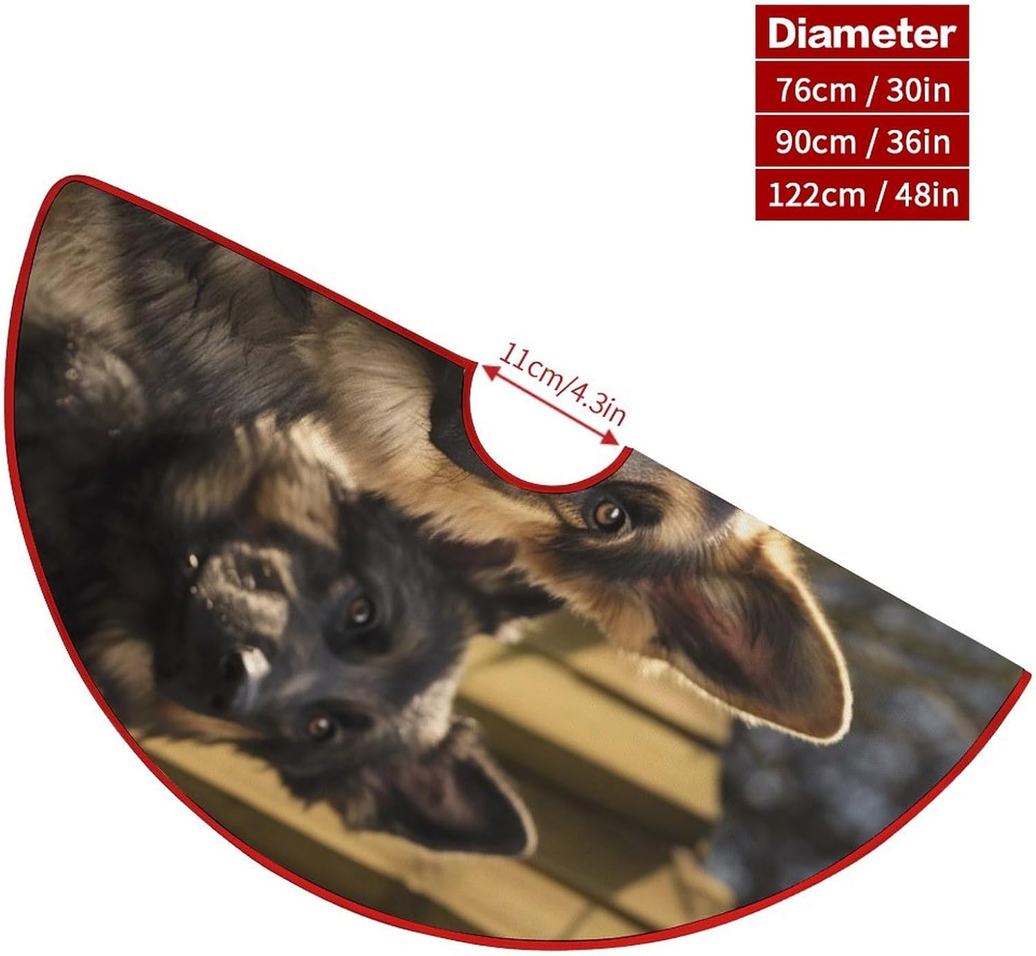 Christmas Tree SkirtGerman Shepherdclassic Fashion Tree Skirt Painted Multifunctional Christmas Tree Skirt