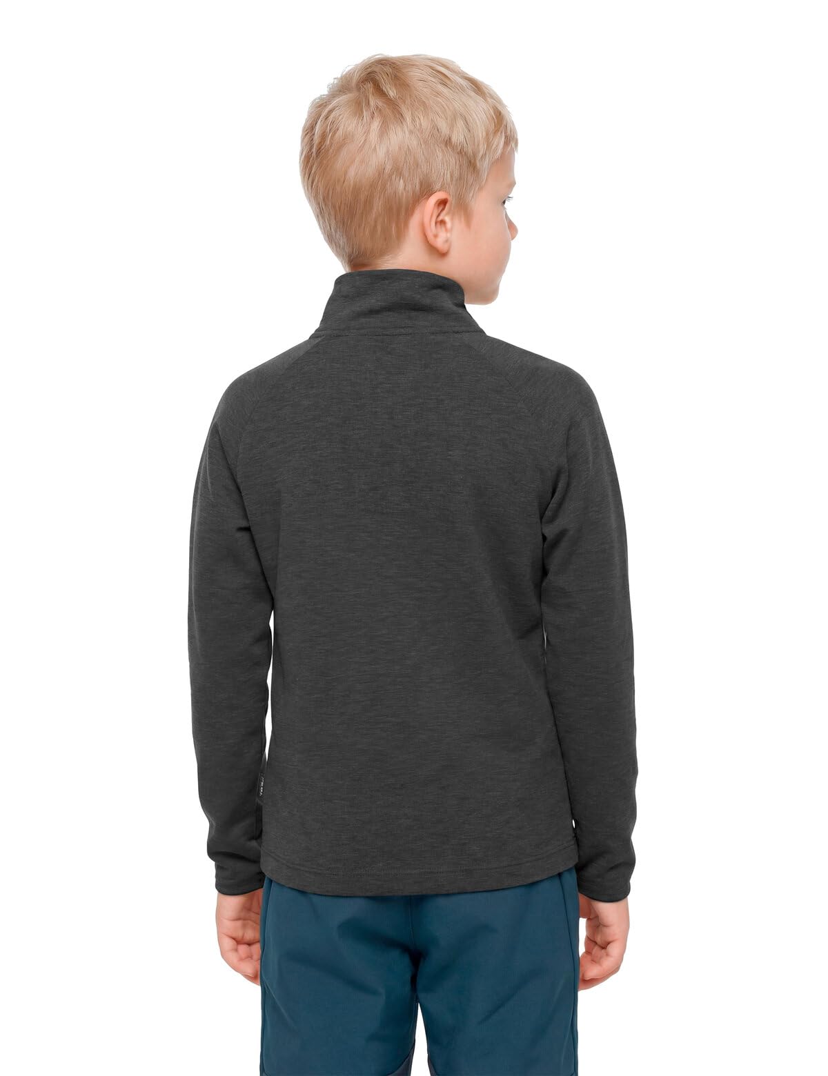 VAUDE Kids Rokua Halfzip, Elastischer Half Zip Pullover für Kinder, optimal als wärmender Unterzieher