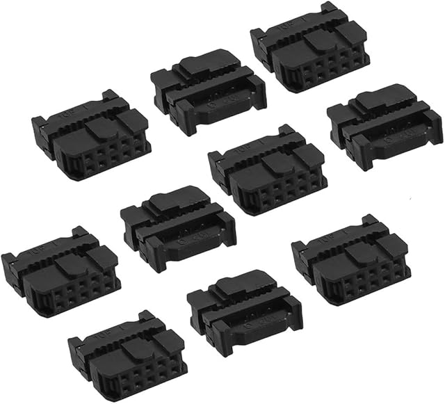 Sourcingmap 10 Pcs 10 Position Female IDC Socket Flat Ribbon Cable Connectors FC-10P