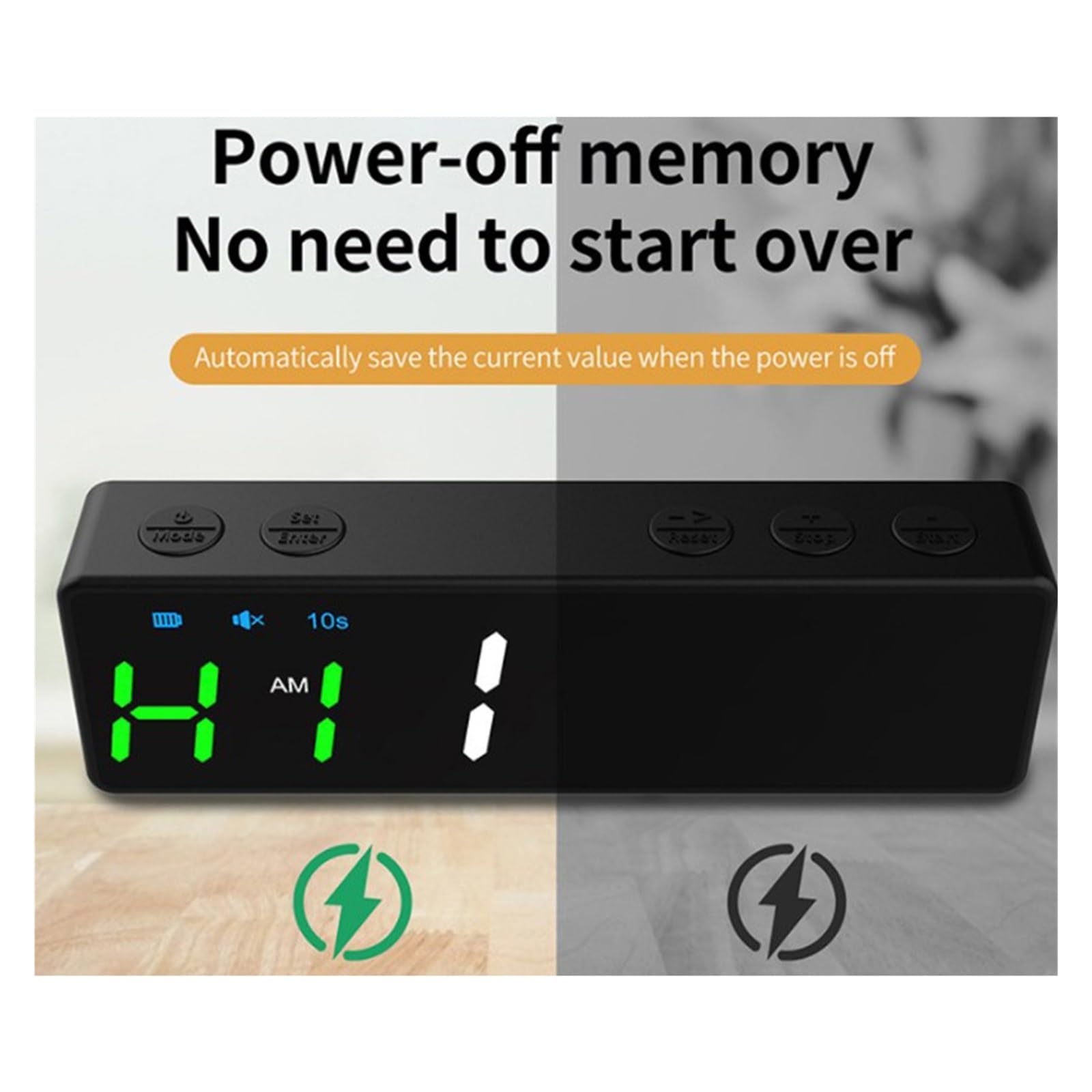 Przenośny Minutnik Na Siłownię Timer Interwałowy Trening Fitness Zegar Odliczanie/w Górę/stoper Magnetyczny Akumulator USB łAtwy W UżYciu, DokłAdny