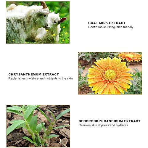Miniatura 6 de Leche de cabra, cara hidratante, 10 unidades de mascarillas hidratantes de cabra facial, extracto de planta facial hidratante para máscaras