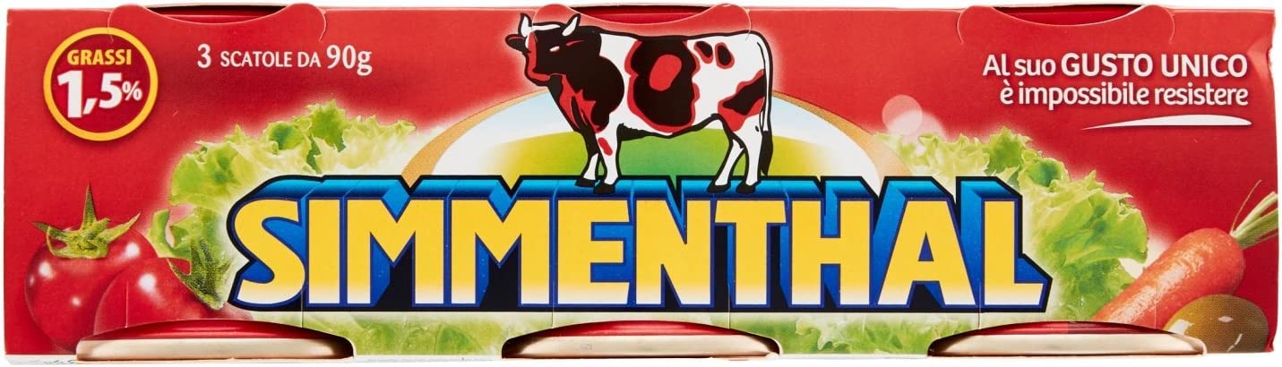 6x SIMMENTHAL Beef in Aspice (3x 90g) 100% Italian Meat! Ready to Eat!