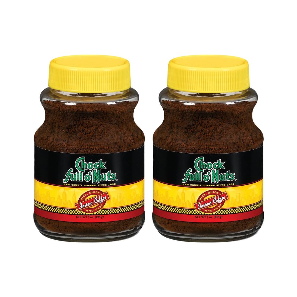 Chock Full o' Nuts Coffee, Regular Instant Coffee, 7 Ounce (Pack of 2)