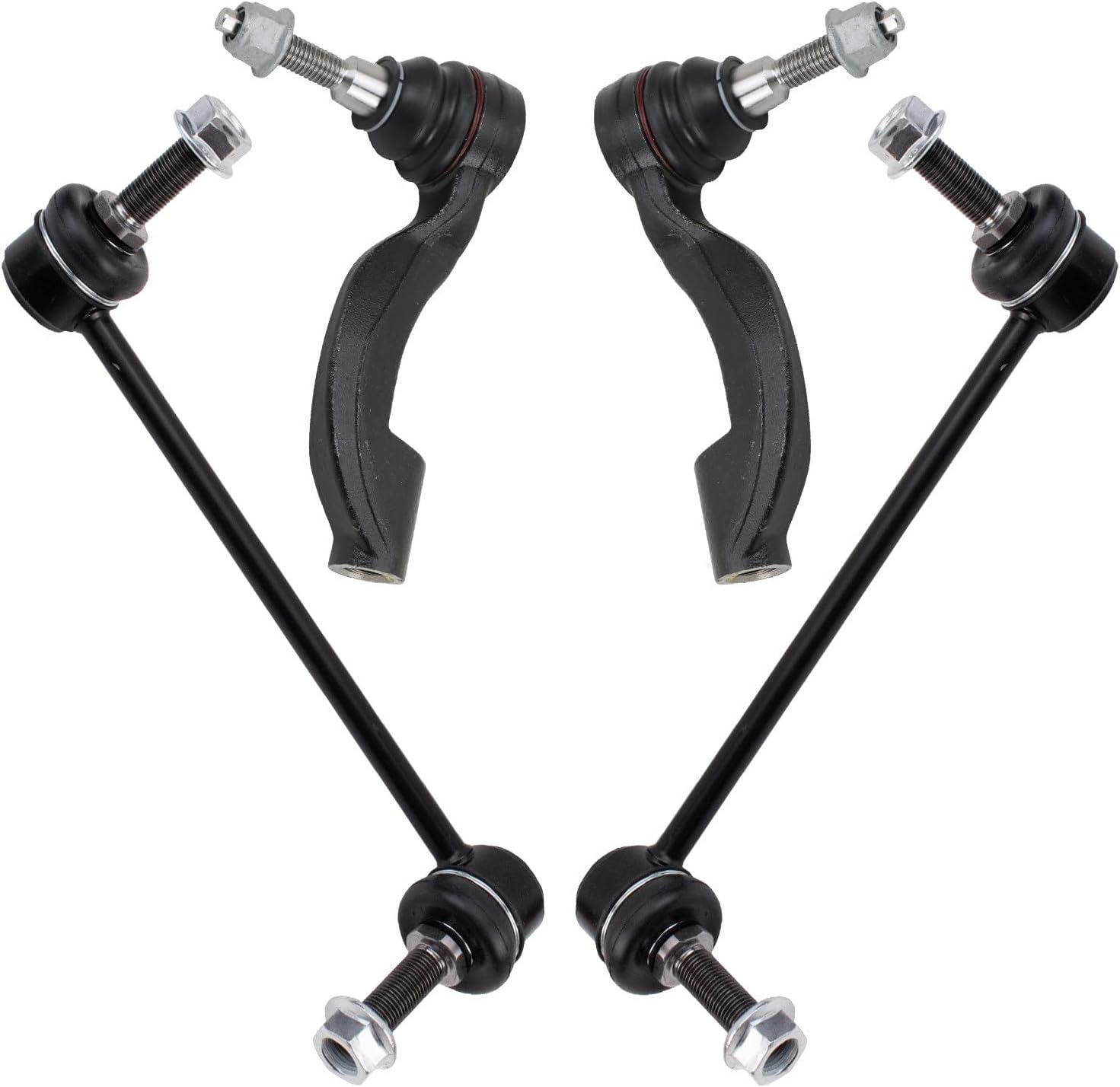 TRQ Front Steering & Suspension Kit Sway Bar Stabilizer Link Tie Rod Compatible with 2013-2019 Cadillac ATS 2014-2019 CTS