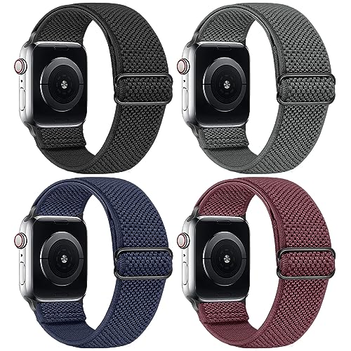 SOiiKE Elastique Bracelets Compatibles avec Bracelet Apple Watch 38mm 40mm 41mm 42mm 44mm 45mm 46mm 49mm, Bracelet de Réglable Sport en Nylon pour iWatch...