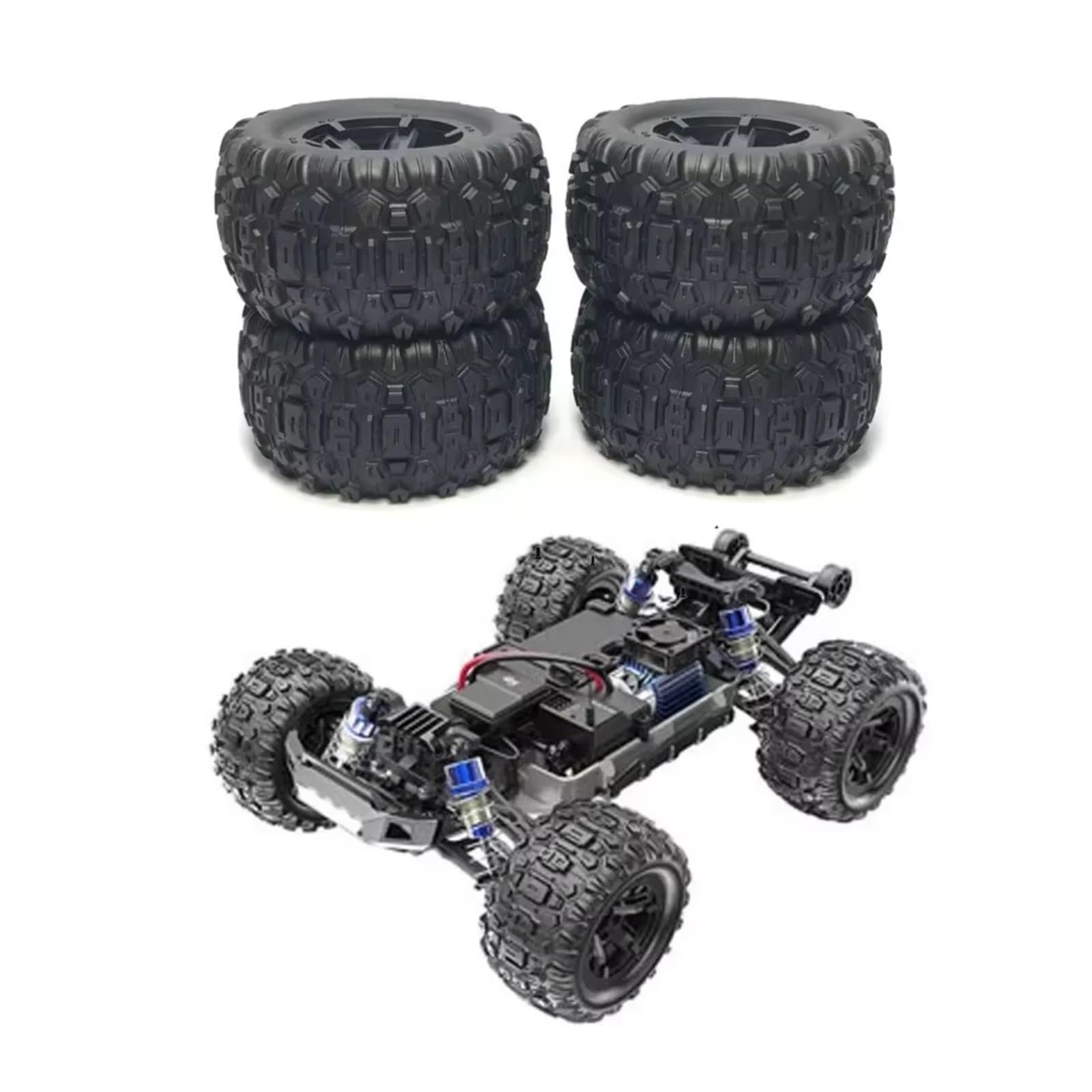 RC Pneumatici Ricambi Per MJX H16H H16E H16P 4 Pezzi Pneumatici Ruote RC Auto Fuoristrada Veicoli Cingolati Accessori E Aggiornamenti Sostituzione Riparazione