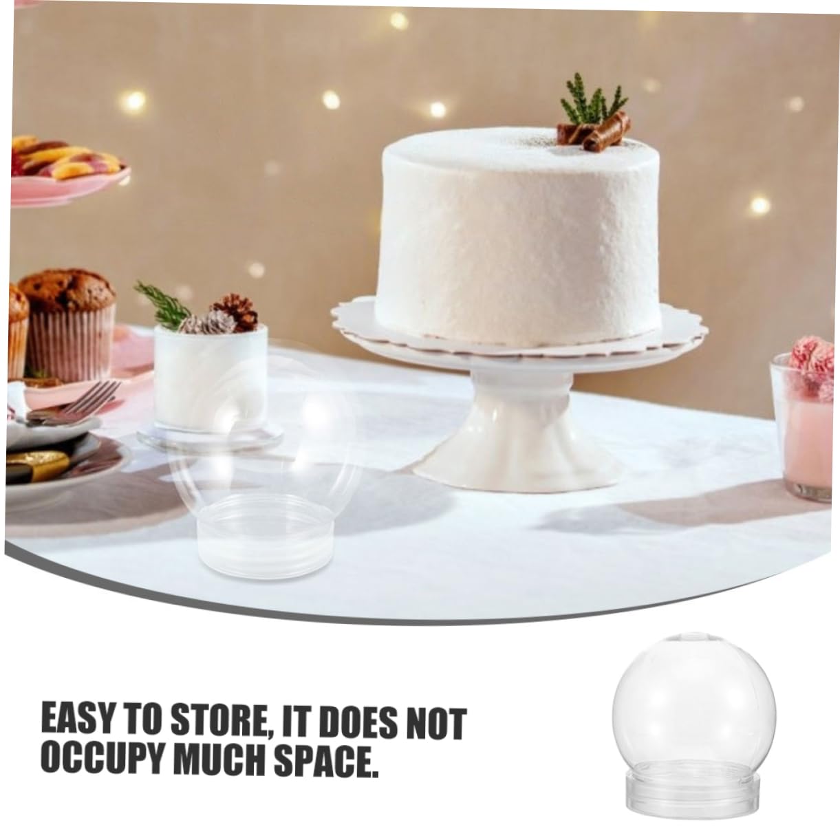 Cabilock 30 Pz Palloncino in Plastica Trasparente Vaso Globo Fai da Te Forniture Globo di Neve Globo di Neve di Natale Crea Il Tuo Globo di Neve L'animale Domestico