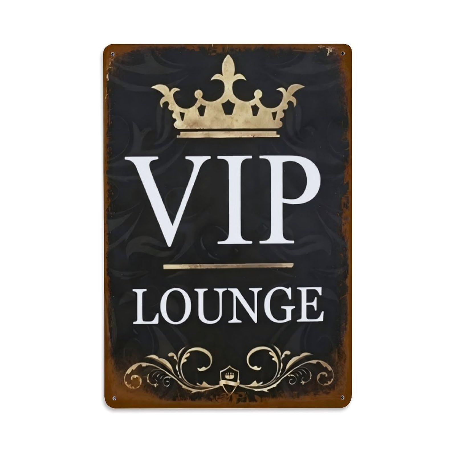 Vintage VIP Lounge Bar Decor Sign Vintage Aluminium Metal Sign, Retro Wall Decor for Home, Bar, Garage & Farmhouse 30x20cm