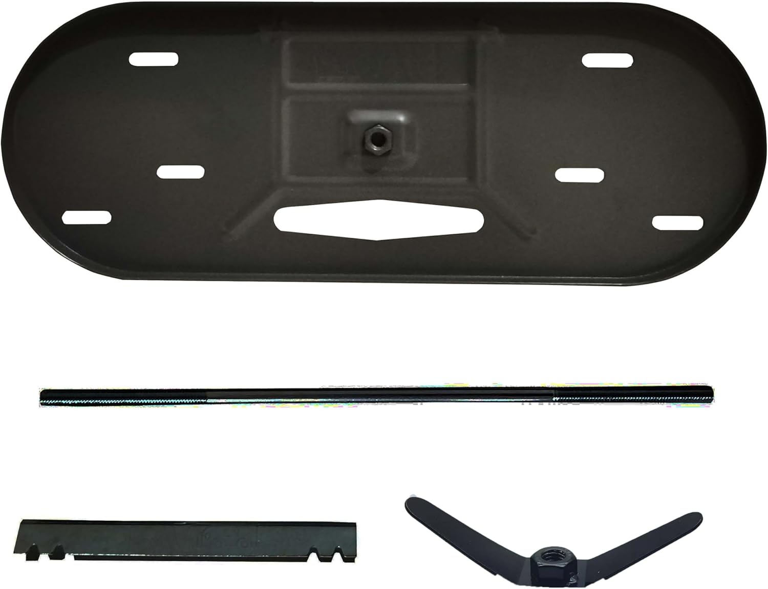 RV Dual Propane Tank Cylinder Rack for Camper and Travel Trailer for 20lb Tanks, All Parts Black for Bottom Tray, Vertical Bar, Securing LP Wing Nut, and Connecting Bar-All Parts Black