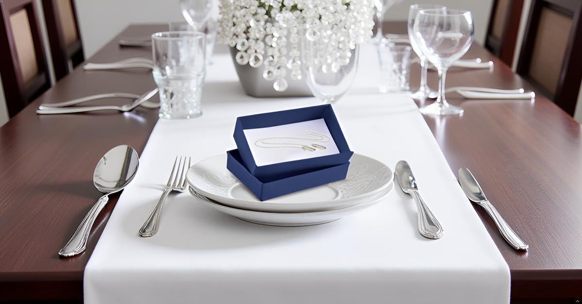 Serviettenring/Serviettenband | Silber Plated versilbert | L 60 cm | Edles Geschenk | In Geschenkbox