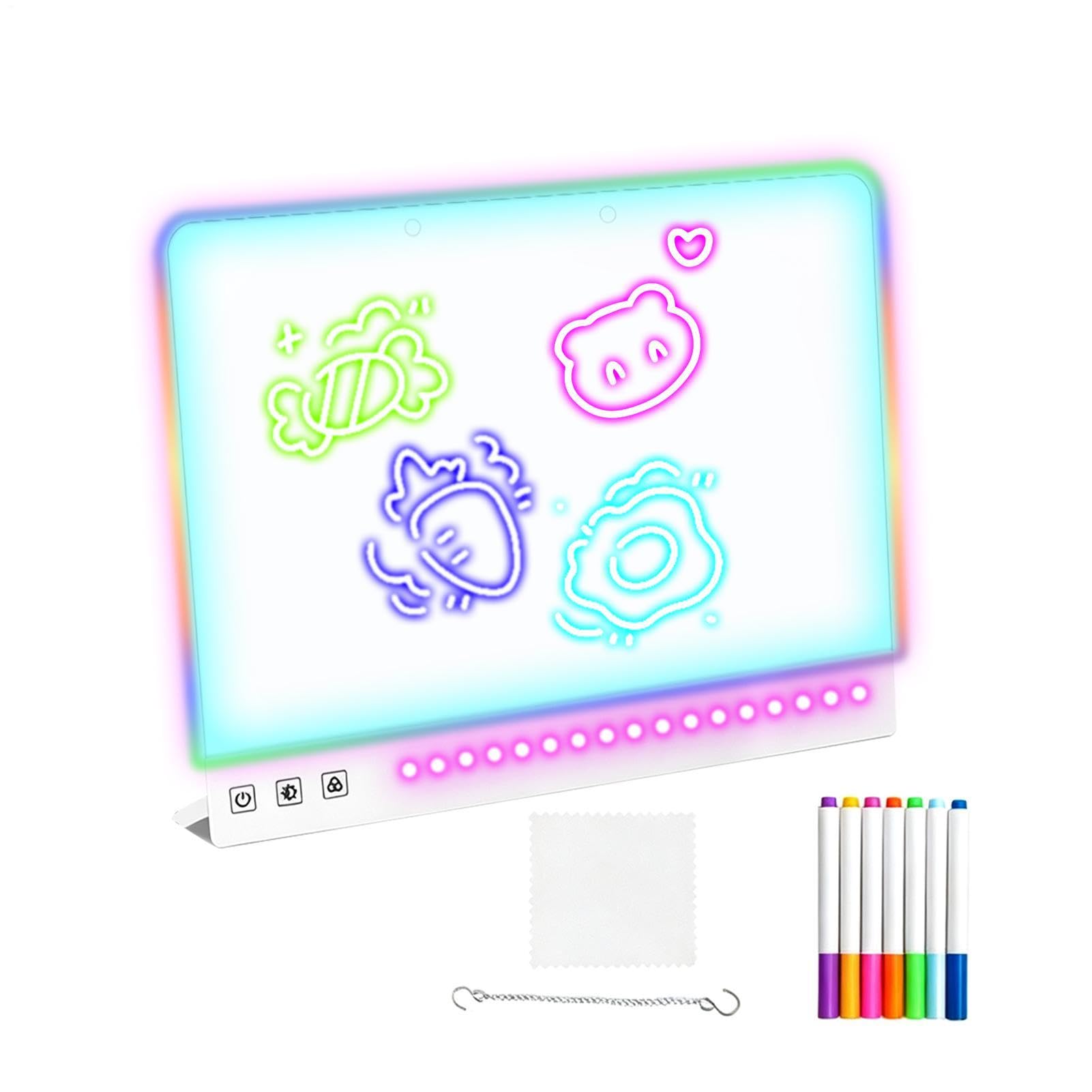 Pizarra de dibujo LED para niños Tableta De Escritura Recargable Borrable