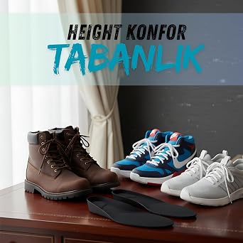 4.5 cm Boy Uzatan Tabanlık | Gizli Topuk Yükseltici | Rahat Memory Foam İç Taban | Erkek & Kadın Uyumlu, Konforlu Boy Artırıcı Tabanlık Siyah 38-40