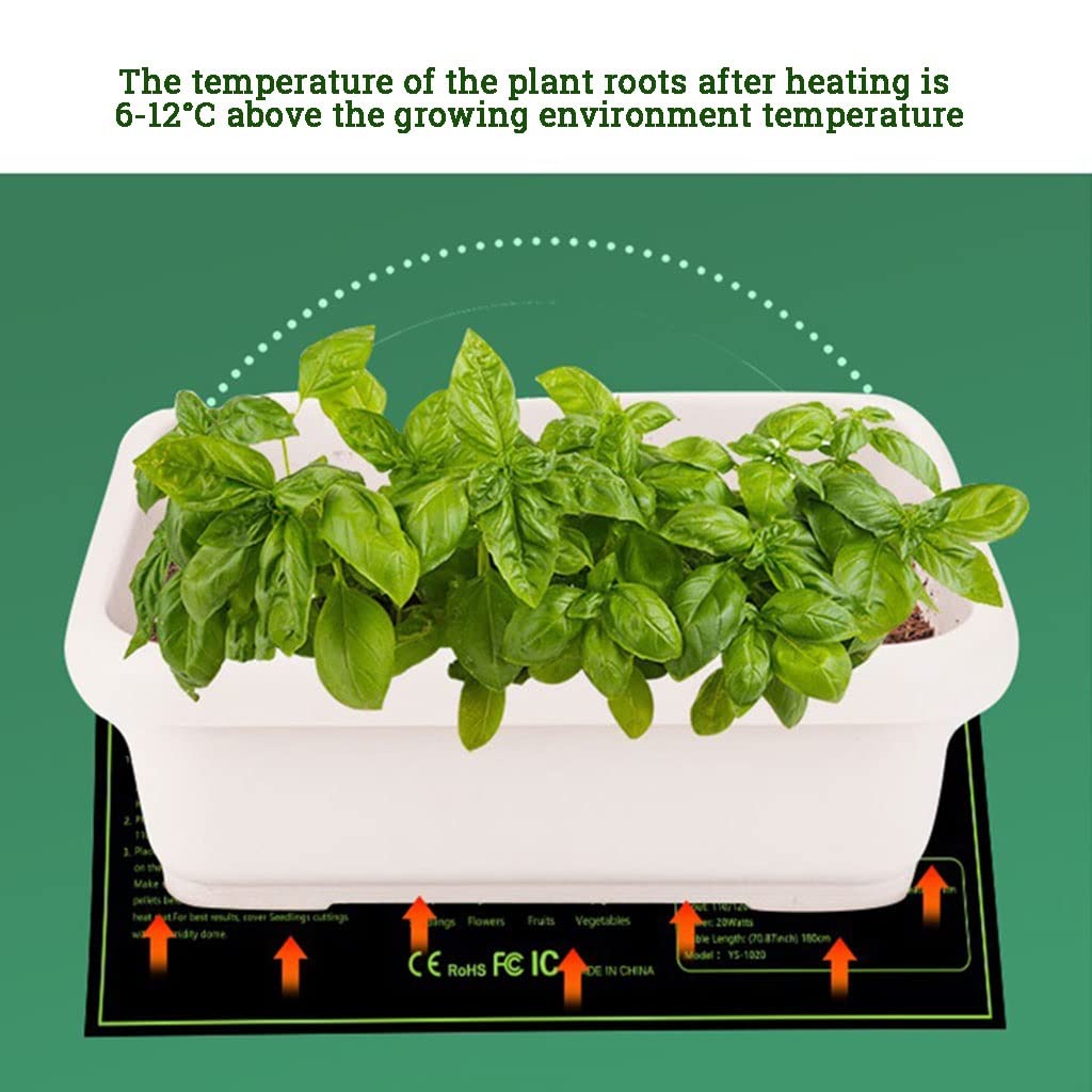 FAXIOAWA Tappetino Termico per piantine Durevole Tappetino di partenza Impermeabile per la germinazione delle Piante da Interno per sementi Che iniziano la Serra (Dimensioni : 20 * 20inch)