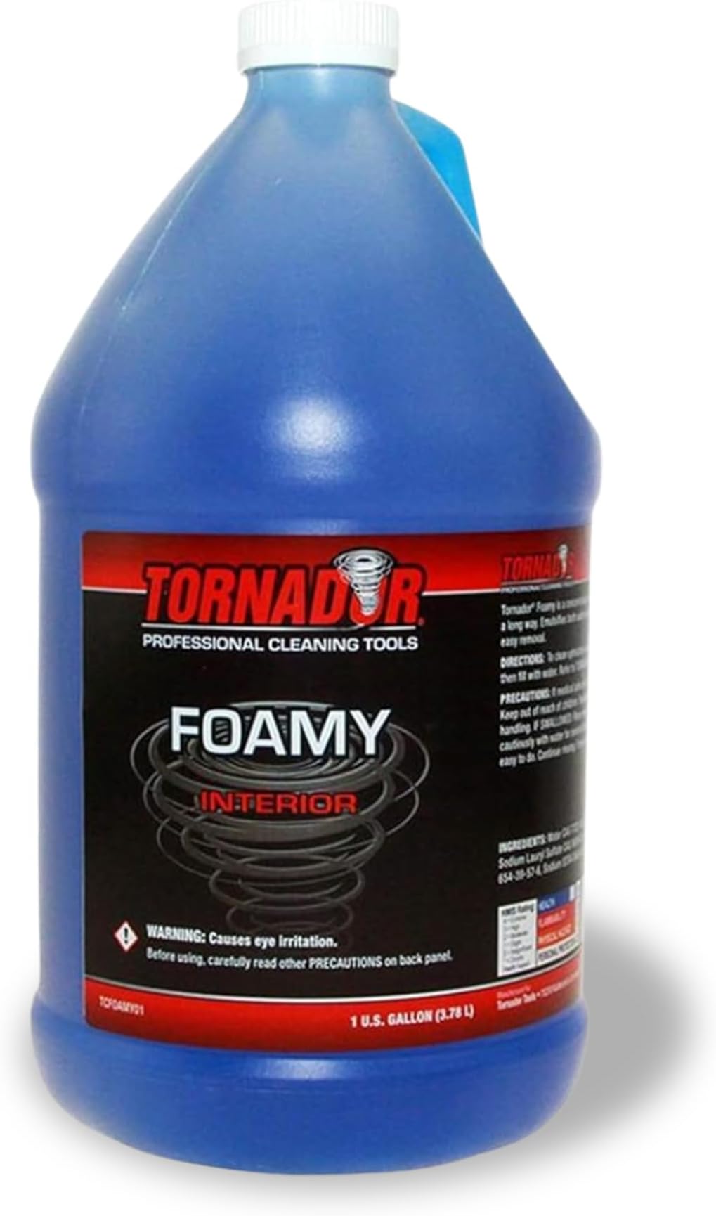 - Foamy Auto Interior Foam Concentrate 1 Gallon | Heavy-Duty Foaming Cleaner | Emulsifies Oil and Water-Based Stains | For Upholstery, Carpet, Rubber, Vinyl | Use with Tornador Foam Gun