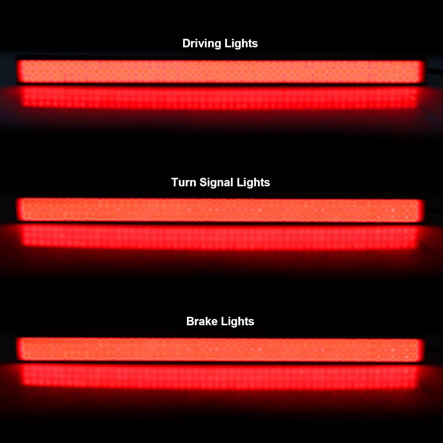Kinstecks 4Pin Plug Tailight 1 in 2 Trailer Tail Light 168LED Truck Tail light Turn Signal Lights Brake Lights Driving Lights for Trailer Truck RV Pickup SUV RV Van LED Red 290mm