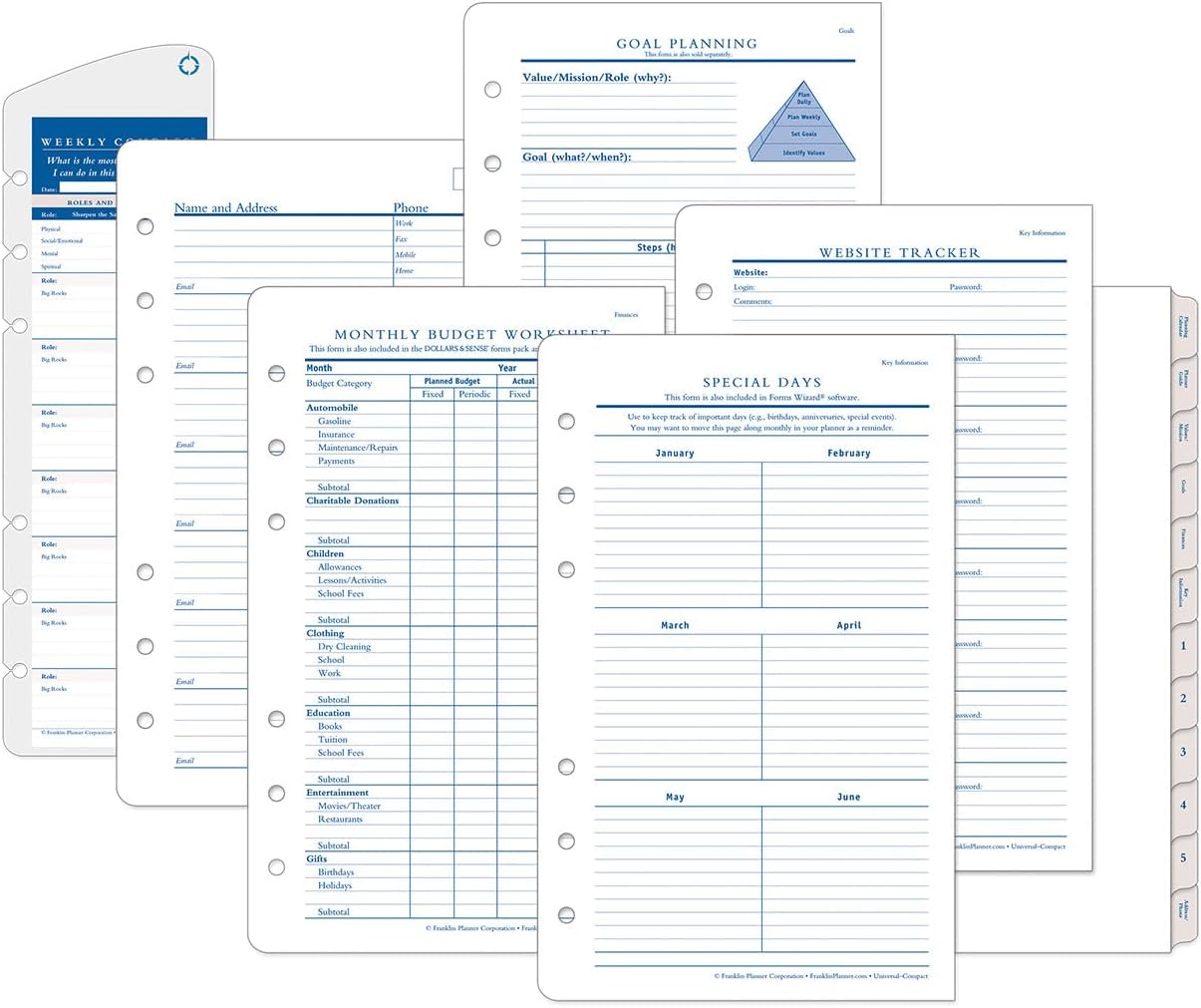 FranklinCovey - Starter Pack - Coordinates w/All Planning Page Designs (Classic)
