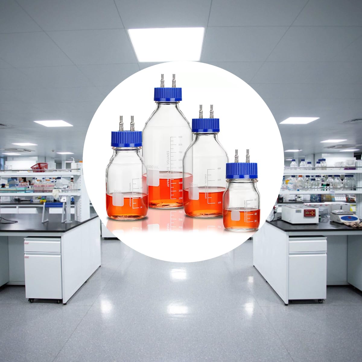 Fermentation Tank Replenish Bottle Special Feeding Bottle Reagent Feeding Bottle (2000ml)