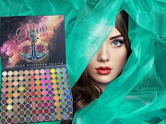 108 Colors Shimmering Eyeshadow p Palette - Professional Matte Glitter Rainbow Eyeshadow Pigmented Waterproof Makeup Powder