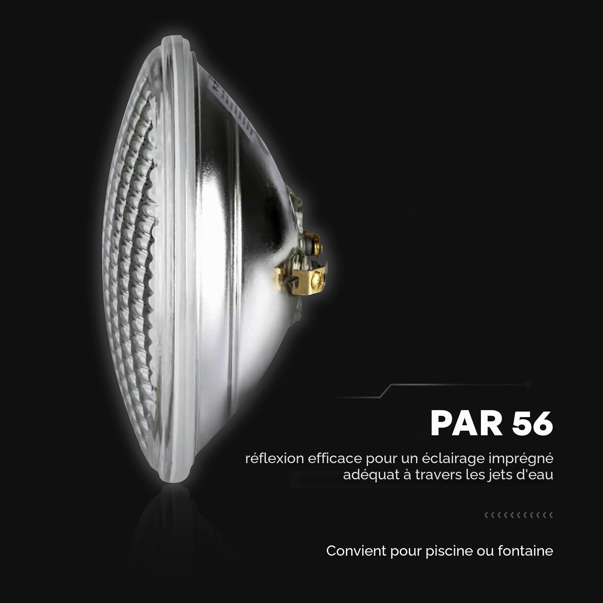 V-TAC Lampe LED Piscine Multicolore RGB 12W - AVEC TÉLÉCOMMANDE - PAR56 - Lampe en Verre Antichoc IP68 pour l'Éclairage des Piscines et Fontaines - 1260 Lumens - Lumière Colorée