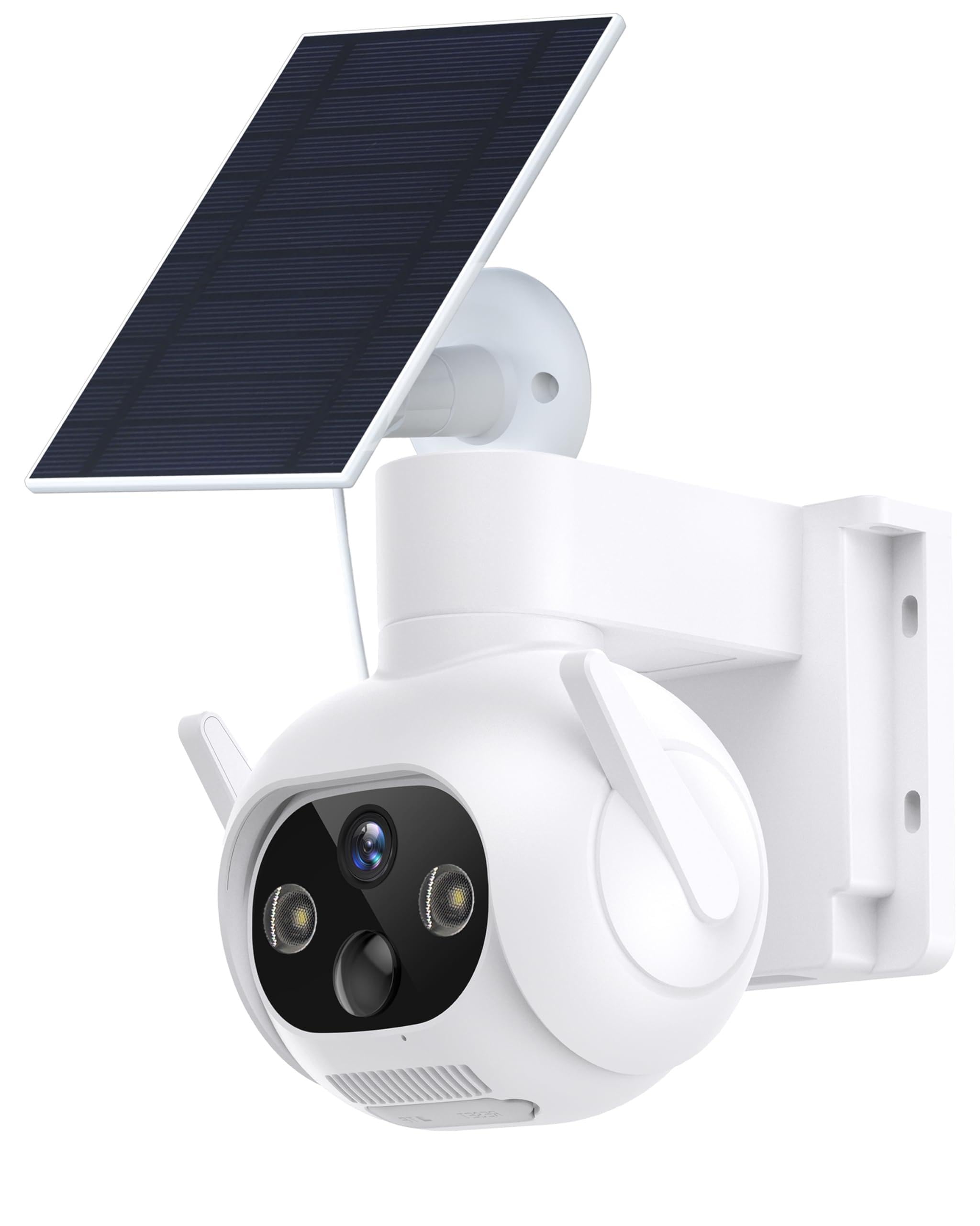 4G LTE Cellular Solar Security Camera Outdoor, No WiFi Needed, 360° Live View Pan/Tilt, 2K Color Night Vision, PIR Motion Detection with Auto Tracking, 2-Way Audio, Built-in SIM Card