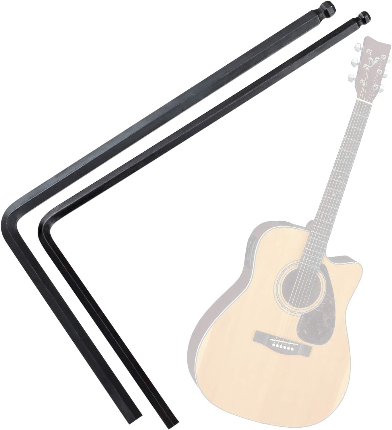 PAGOW 4mm & 5mm Guitar Truss Rod Wrench, Allen Wrench Tool Ball End for Martin Acoustic Guitar, Truss Rod Adjustment Deep or Narrow (Black)