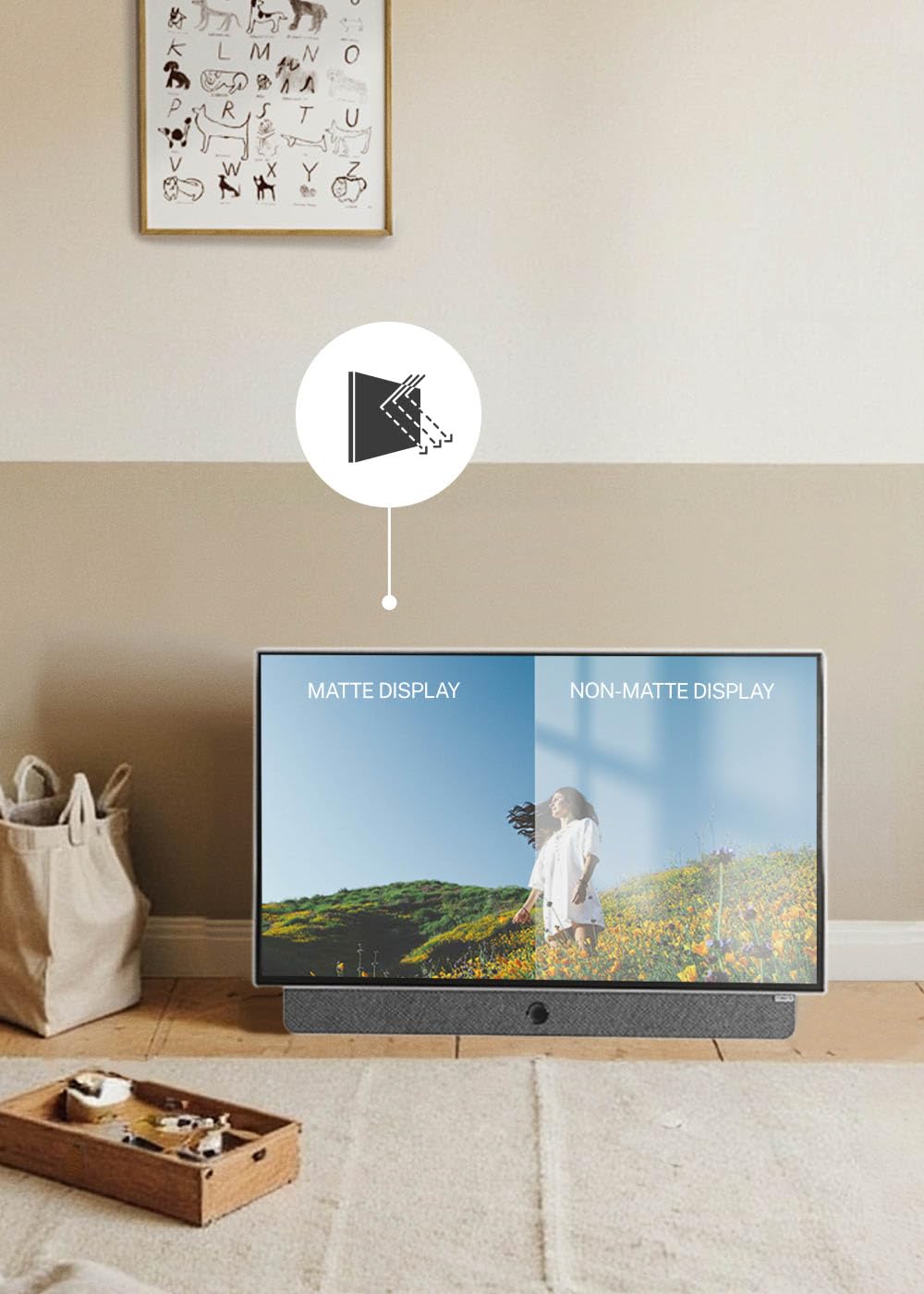 CREATE / TV Move Studio/Televisor Smart TV 24' portátil/con batería hasta 3h, Pantalla antirreflejos, Control por Voz, Alta definición, Dolby Audio, Bluetooth 5.1, Google TV