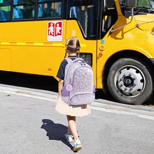 Miniatura 7 de Meisohua Mochila escolar para niñas, mochila de unicornio, ligera, mochila escolar para niñas, mochila casual