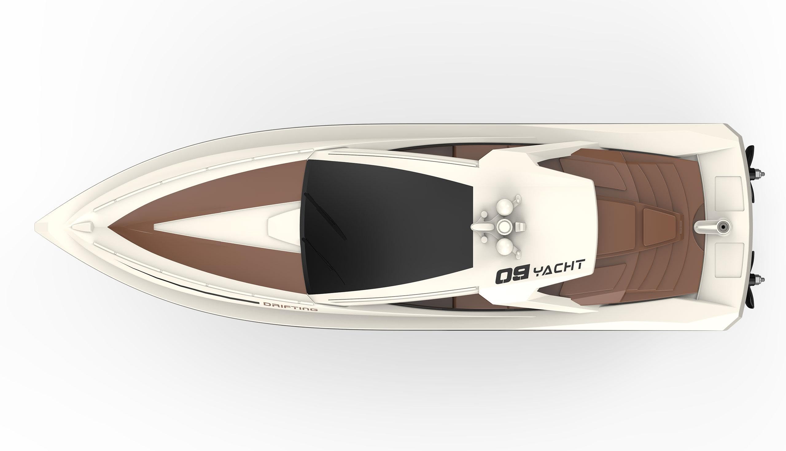 Amewi Caprice Yacht 380mm 15 km/h RTR, marrone/bianco crema RC telecomandato