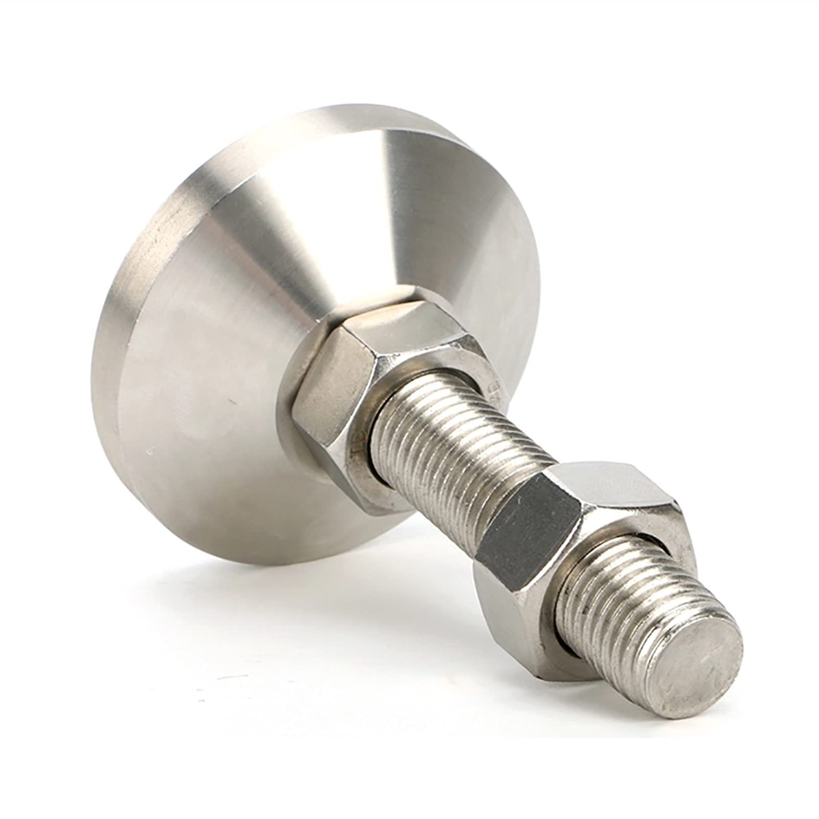 M16 - 4 patas niveladoras roscadas de acero inoxidable 304 600 kg de capacidad de carga ajustables para maquinaria y banco de trabajo, resistentes (diámetro: 80 mm)
