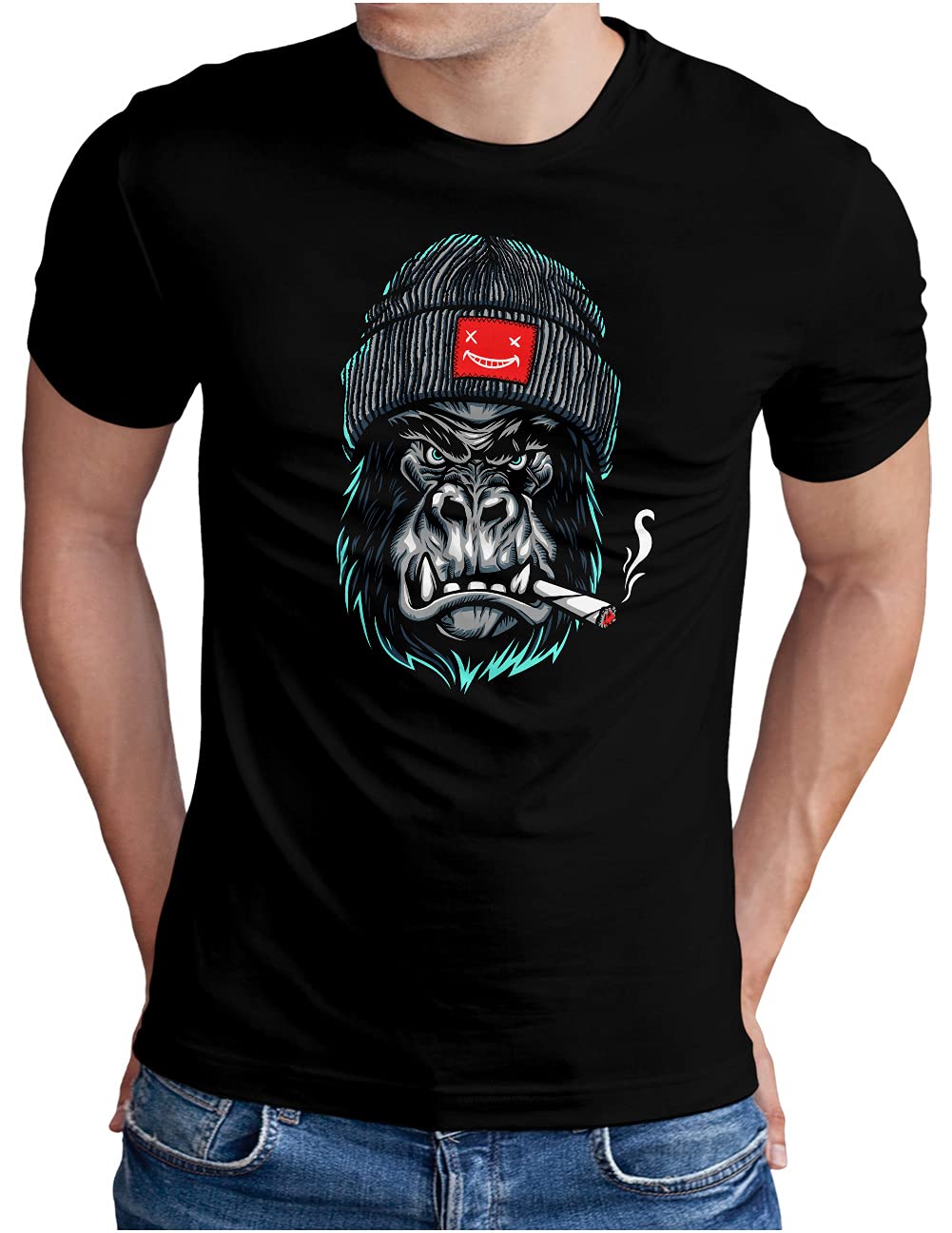 Tuxedo Gorilla Ape T-Shirt | Men's | Monkey Beanie Fun | S - 5XL
