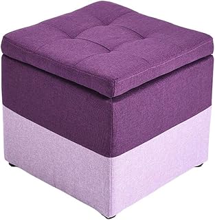 WANGFENG Holzhocker Aufbewahrungshocker - Einzelsitzbank, Zusammenklappbare Hocker-Box, Zusammenklappbarer Aufbewahrungshocker, FußHocker Aus Stoff Und Abnehmbarer Deckel FüR Platzsparendes Arbeiten