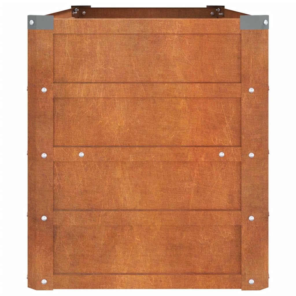 Bac Surélevé En Acier Corten 100x40x45 Cm – Jardinière Rectangulaire Pour Jardin, Balcon Ou Terrasse, Aspect Rouillé
