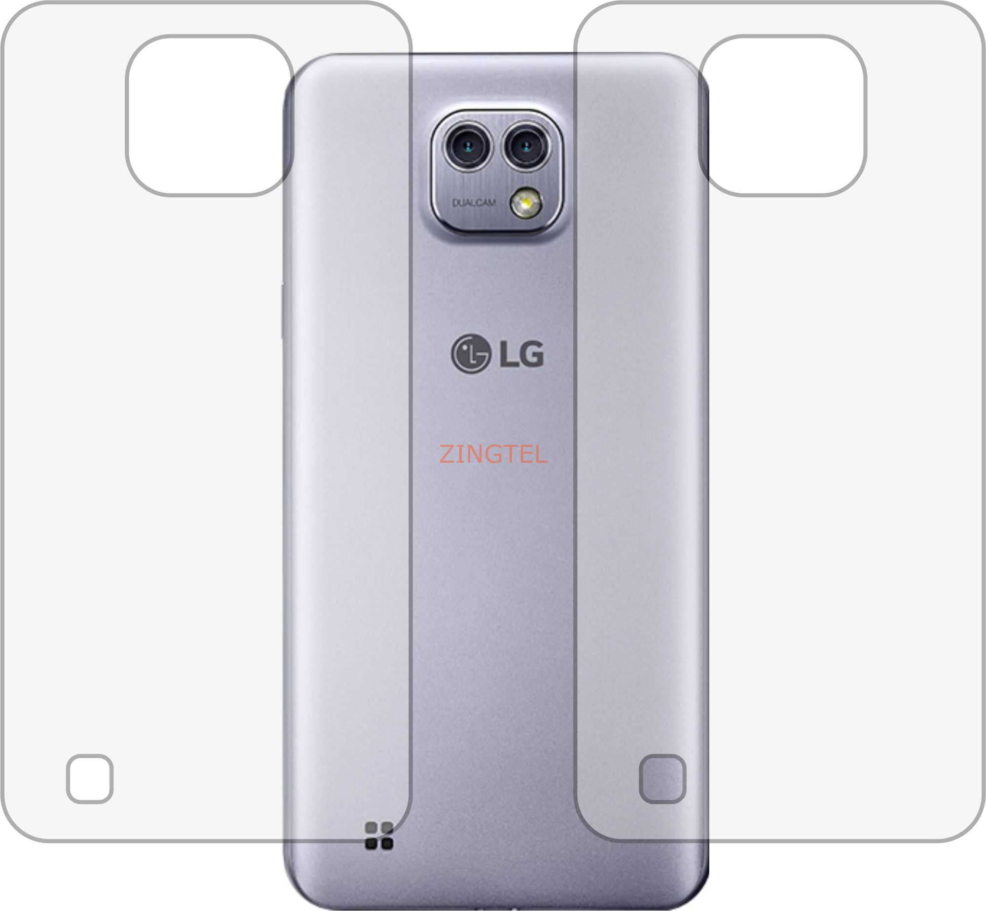 Zingtel Lg X Cam Back Screen Guards Rear Screen Protector
