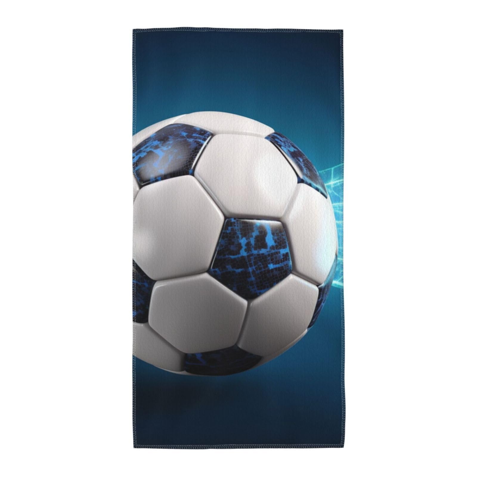 FekiLoot Absorbent Hand Towels 12"X24" Decorative Bathroom Towel Soft Microfiber Face Towel Soccer Sports Ball Dish Kitchen Towels for Bathroom Kitchen Hotel Spa Bath Towels