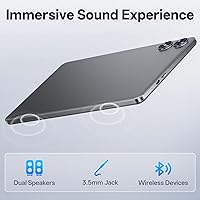 Vista 5 de Tablet de 10 pulgadas, tableta Android con procesador Octa-Core, 16GB RAM 128GB ROM 1 TB expandible, pantalla táctil IPS de 1280x800, GPS, batería