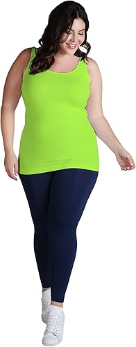 Miniatura 2 de NIKIBIKI Camiseta sin mangas clásica sin costuras para mujer, fabricada en Estados Unidos, talla grande