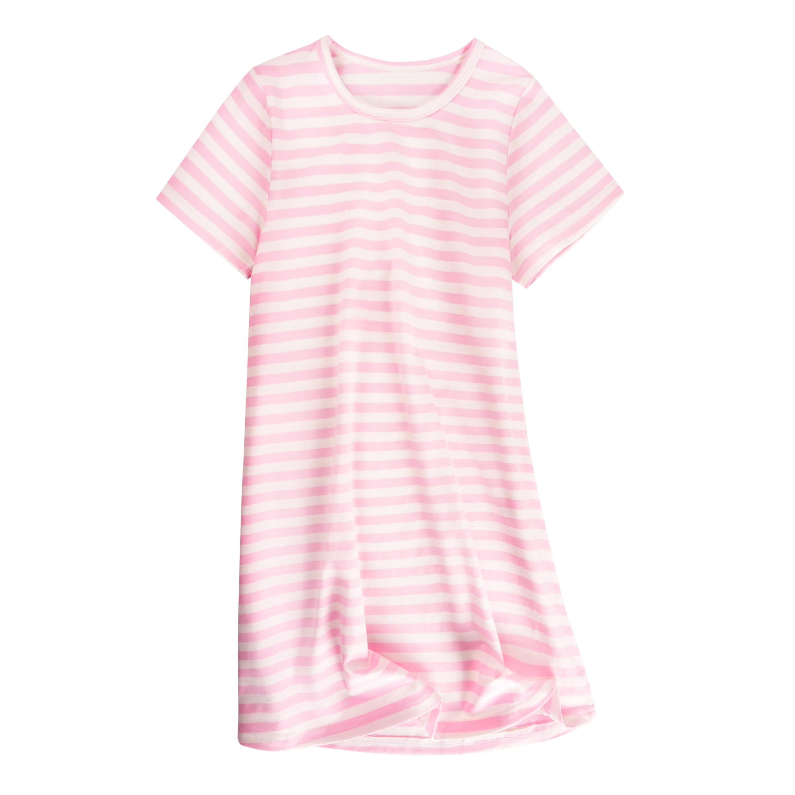 Girls Dress Cotton Shirts Pink Striped Princess Dresses Kids Playwear Size 9 10
