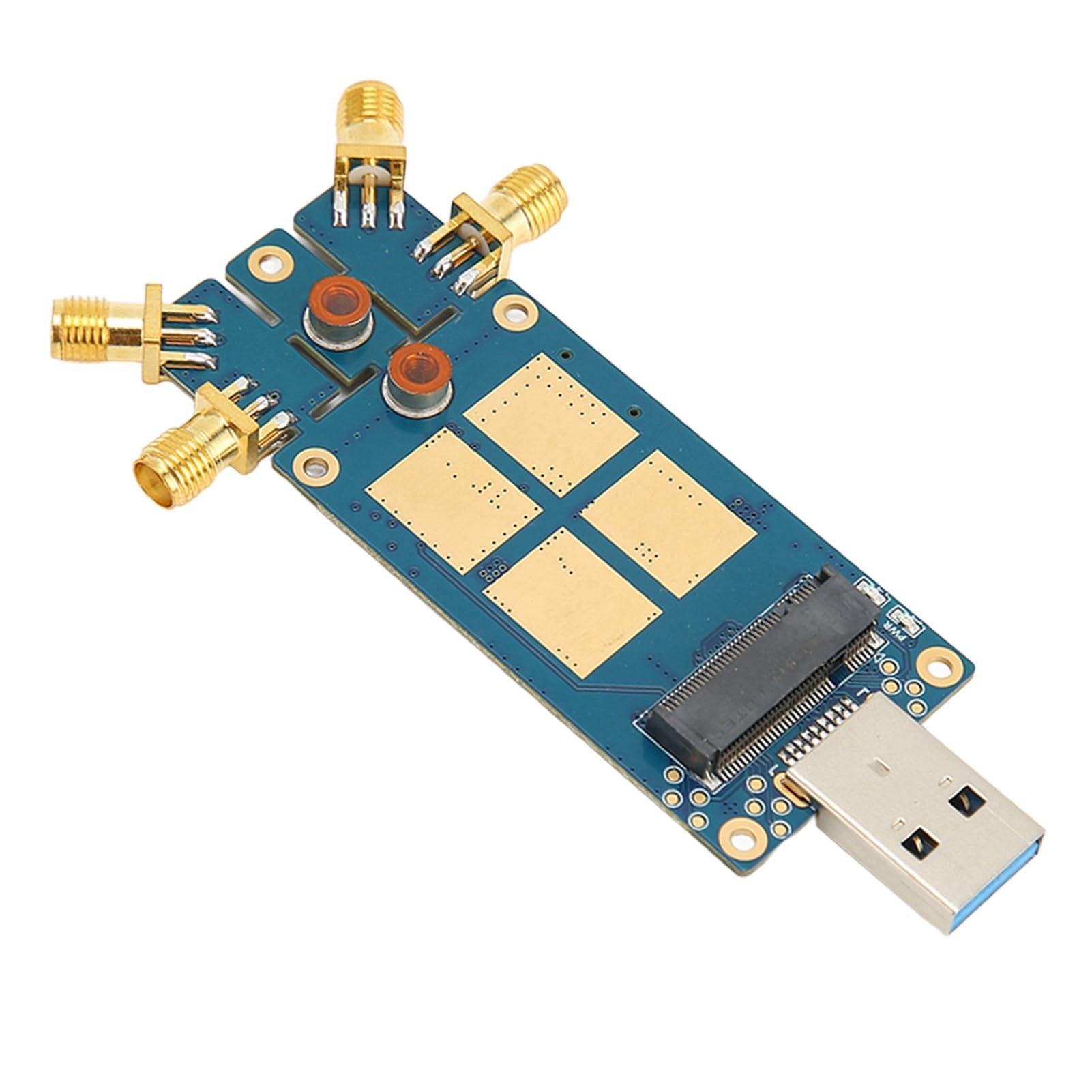 Cuifati Scheda di Espansione Dongle 5G, Adattatore USB 3.1 a M.2 Key B con Interfaccia Antenna 4 SMA e Piastra di Dissipazione del Calore, Modulo 5G Ad Alta velocità per Quectel SIM82XX RM50XQ, Lega