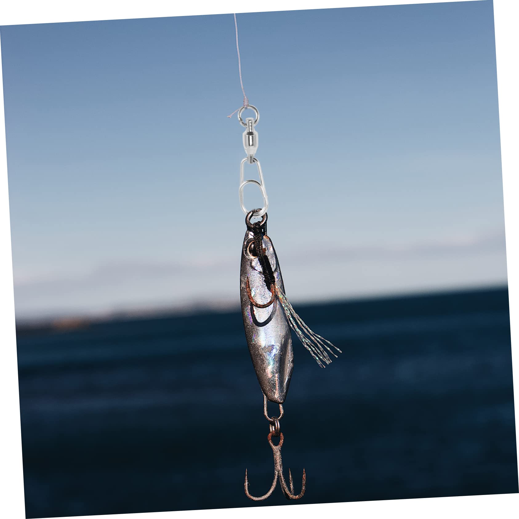 INOOMP 60 Pezzi Connettore Ad Anello A Otto Figure Esche Pesca per Cuscinetti A Dolce Utensile Rotante Pesca Girelle Rotanti Pesca A Scatto Girevoli Connettore A Scatto