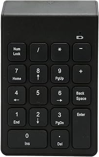 2.4GHz Numeric Keypad with Chocolate Keys, Plug and Play 18 Keys Number Numpad for Bank Accountant, 32.8ft Distance