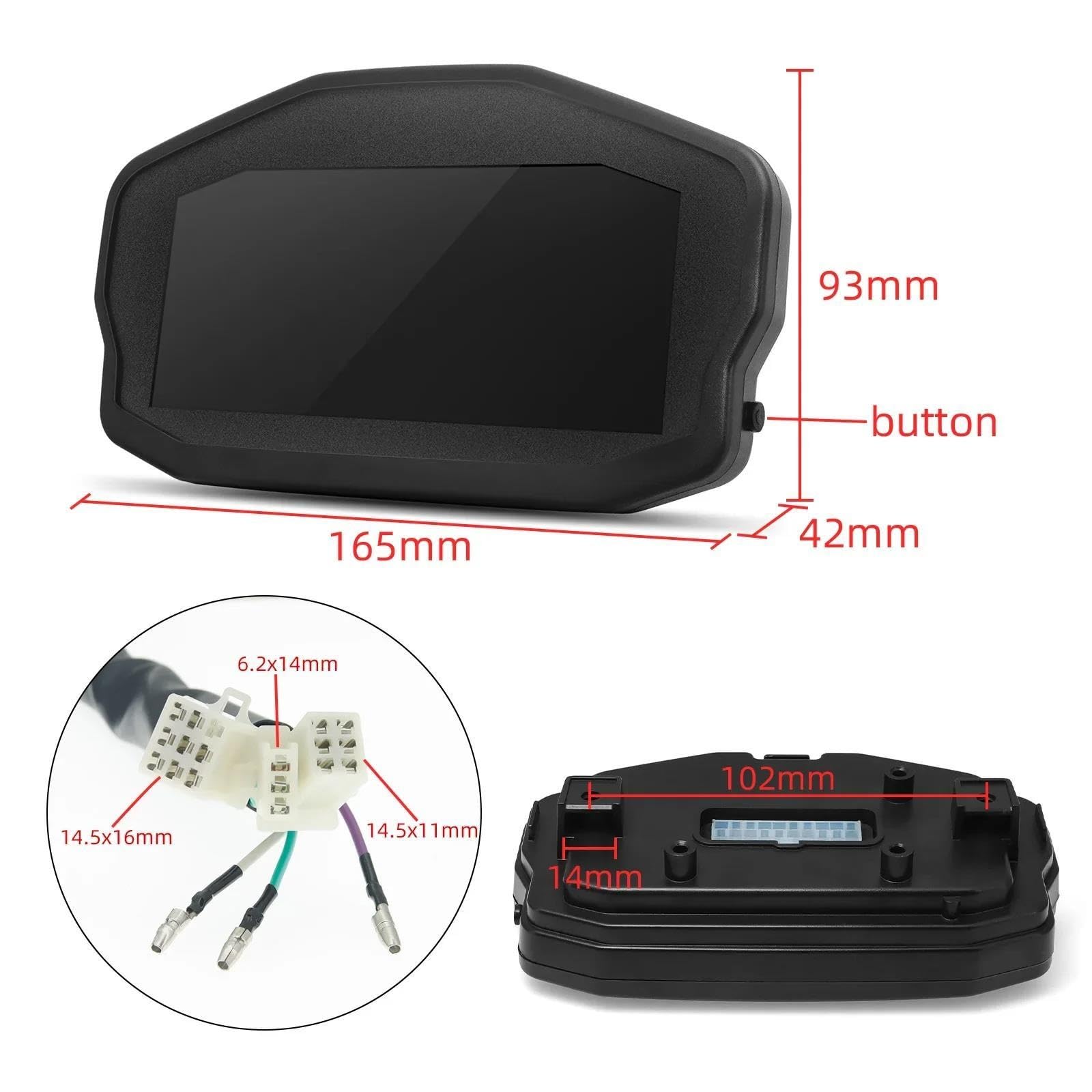 Tacómetro LCD Universal Para Motocicleta De 12 V