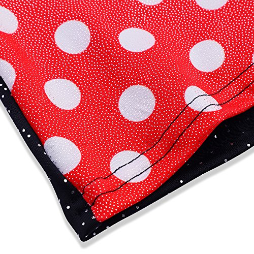 Collant de ginástica para meninas, manga comprida, biqueteiro, vermelho, rosa choque, branco, bolinh