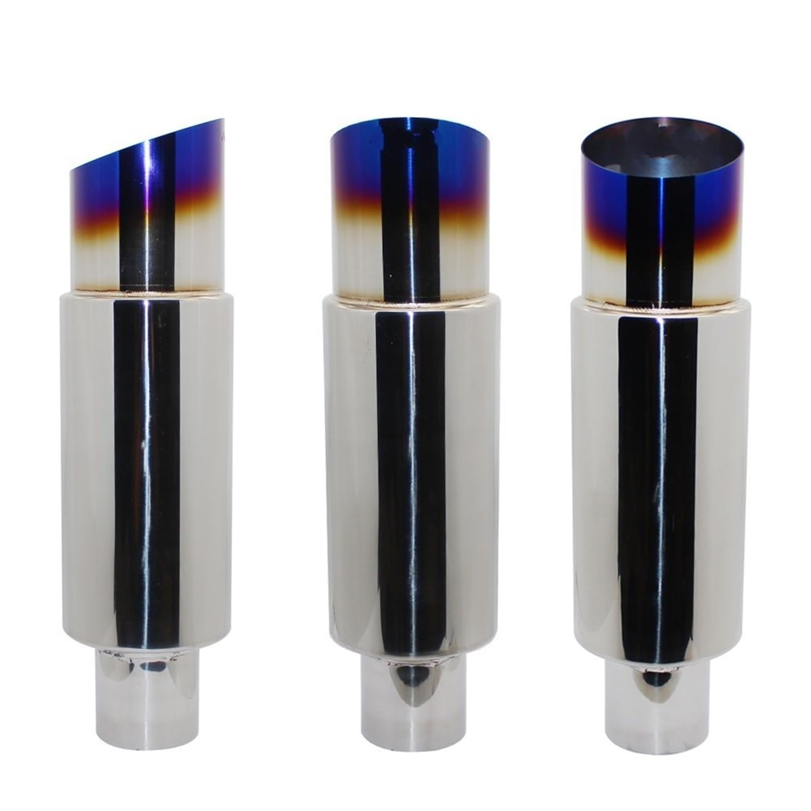 Tłumik układu wydechowego Tłumik rury wydechowej samochodu Rura wydechowa Uniwersalny interfejs ze stali nierdzewnej 51 57 63 MM Koniec układu wydechowego(007 blue 57mm)
