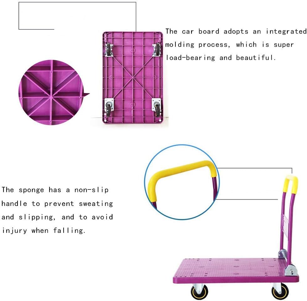 Removable Shopping Cart Sack Car Heavy Luggage Cart Garden Portable Tool Cart Household Folding Cart Bearing Weight About 150KG Hand Trucks