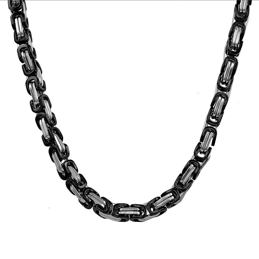 Nakabh Elegant Statement Chain for Men and Boys (Silver Black) (B07HMMPKK4) Amazon Price History, Amazon Price Tracker