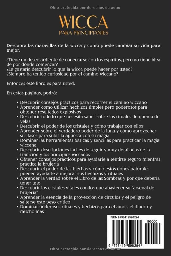 Miniatura 2 de Wicca para principiantes La guía de magia wiccana para hechizos, rituales de quema de velas, cristales, hierbas, magia lunar y brujería (Brujería